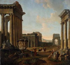 Figures Amidst a Capriccio of Ruins 1794