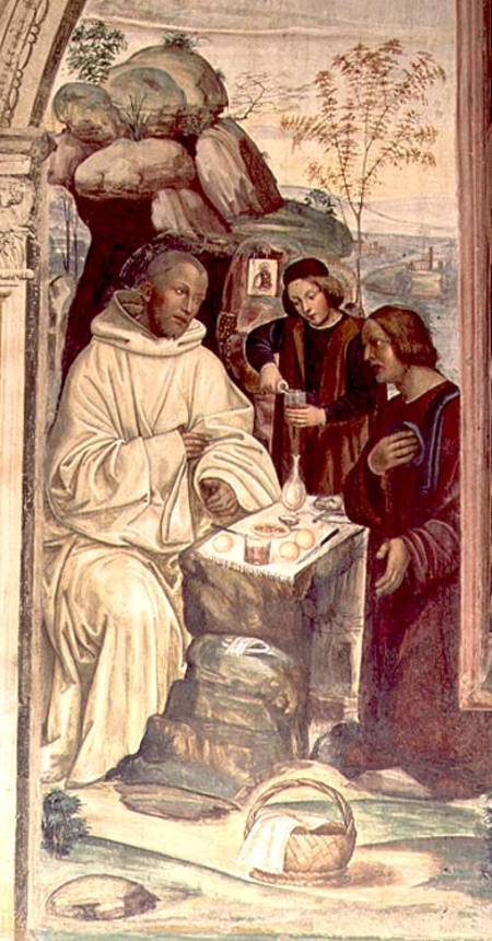 St. Benedict against a Landscape, from the Life of St. Benedict von G. Signorelli