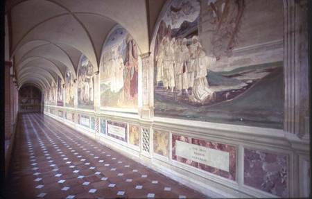 Corridor showing the Life of St. Benedict (fresco) von G. Signorelli