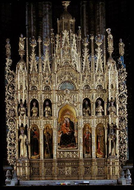 Polyptych of the Virgin and Child and various saints von G. Vivarini