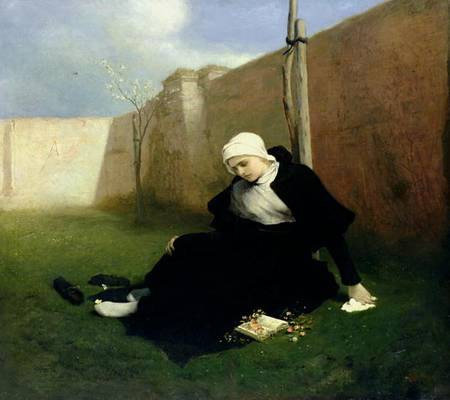 The Nun in the Cloister Garden von Gabriel Max