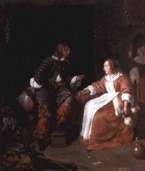 A maid and an officer c.1660-70
