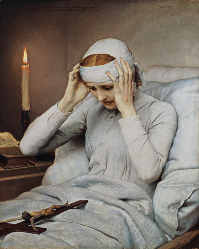 Die ekstatische Jungfrau Katharina Emmerick. von Gabriel von Max