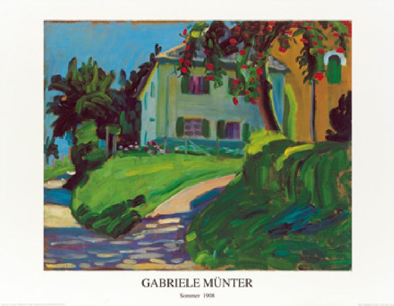Sommer 1908 (Haus mit Apfelbaum) von Gabriele Münter