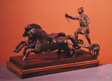 Roman chariot pulled by two galloping horses von Gallo-Roman