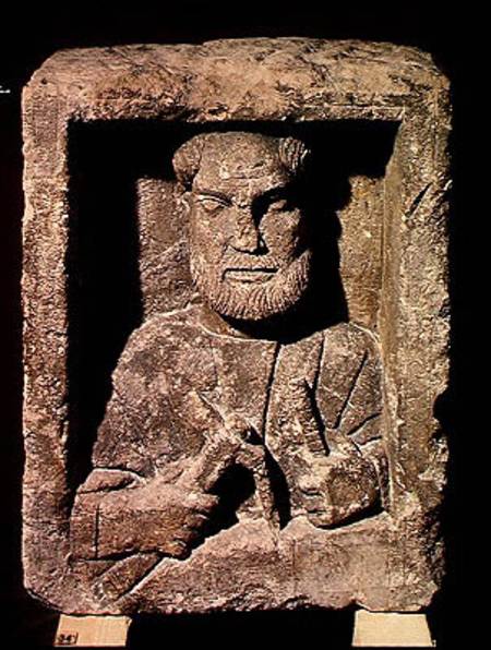 Stele depicting a cooper von Gallo-Roman
