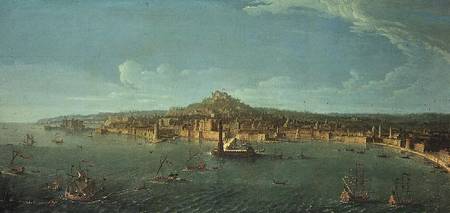 A View of Naples von Gaspar Adriaens van Wittel
