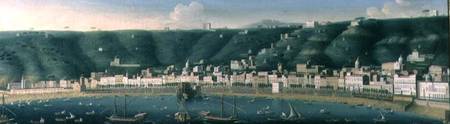 View of Naples from the sea with the Castel dell'Ovo and the suburb of Chiaia von Gaspar Butler