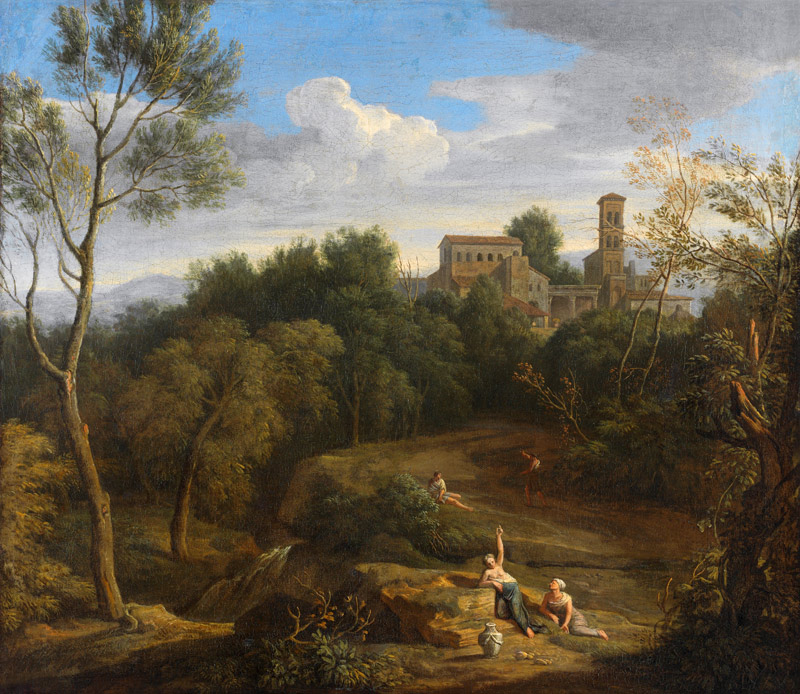 Italienische Landschaft. 3. Viertel 17. Jahrhundert von Gaspard Dughet
