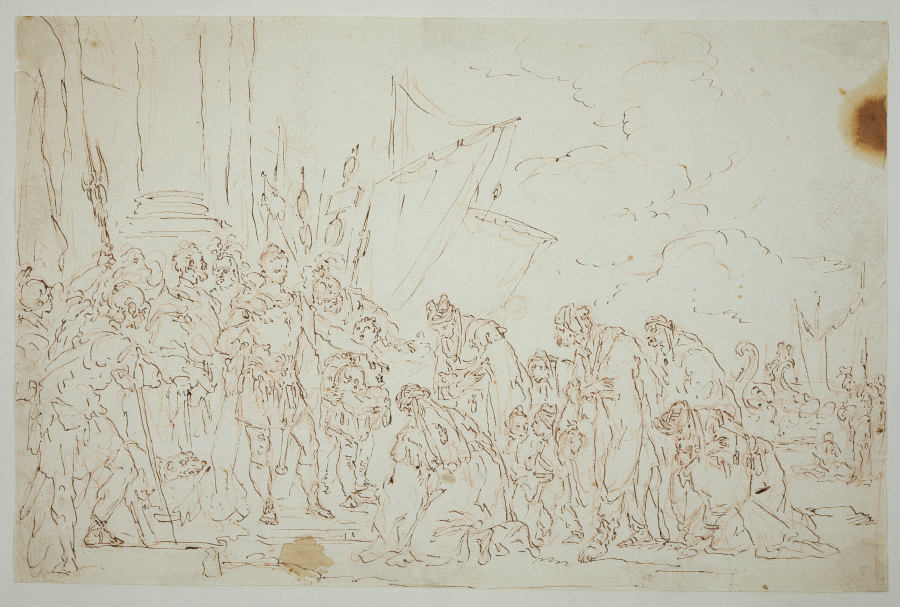 Alexander und die Familie des Darius (?) von Gaspare Diziani