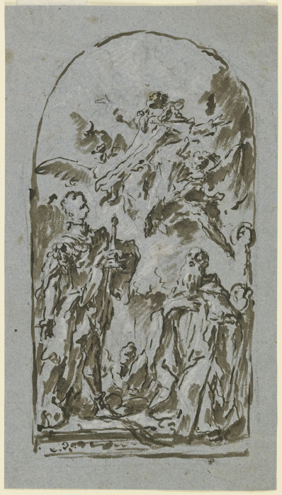Himmelfahrt Mariens mit zwei Heiligen von Gaspare Diziani