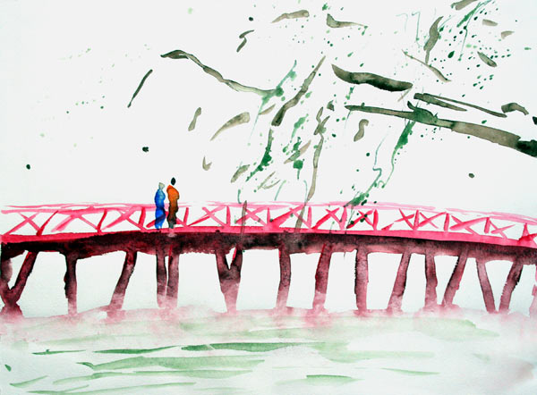 Brücke in Hanoi von Hans-Jürgen Gaudeck