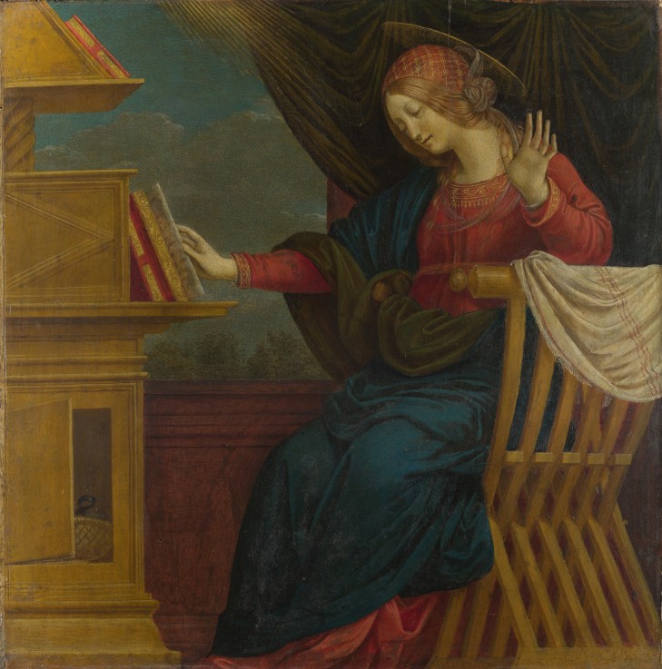 Madonna (Tafel vom Altarbild: Die Verkündigung) von Gaudenzio Ferrari