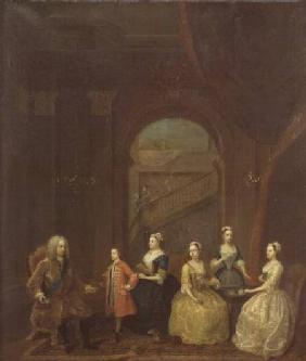 Thomas Wentworth, (1672-1739) Earl of Strafford, and his family c.1732