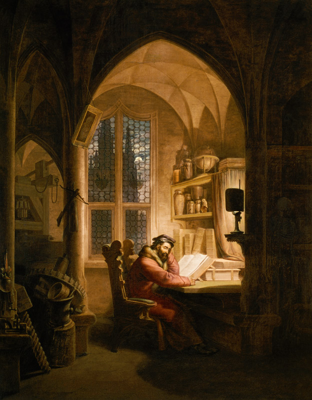 Faust im Studierzimmer von Georg Friedrich Kersting