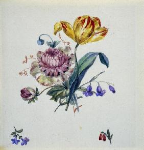 Blumenbukett mit Tulpe und Streublumen 1825