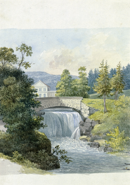 Wasserfall in Wilhelmstal bei Eisenach von Georg Melchior Kraus