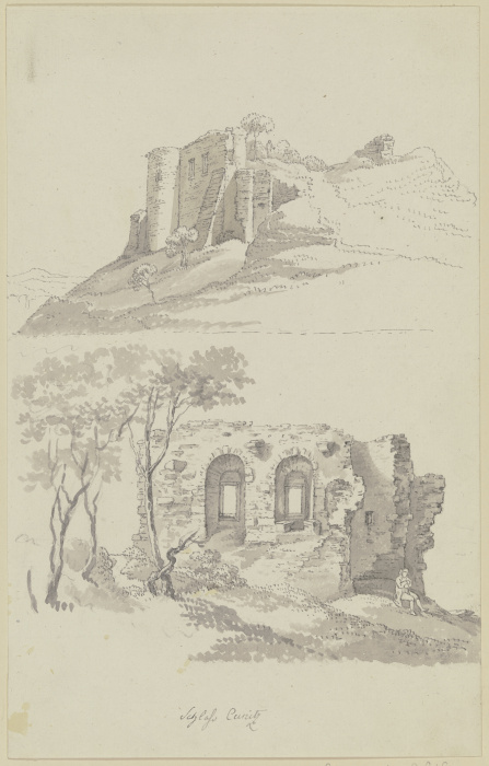 Die Ruine der Kunitzburg bei Jena von Georg Melchior Kraus