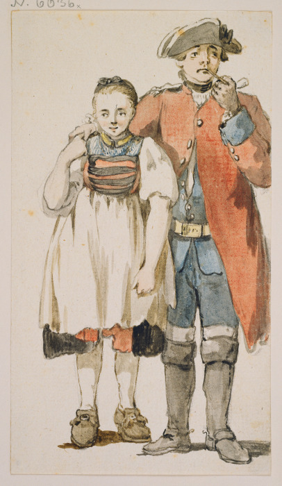 Soldat und Mädchen von Georg Melchior Kraus
