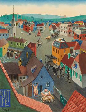 Deutsche Kleinstadt bei Tage 1922