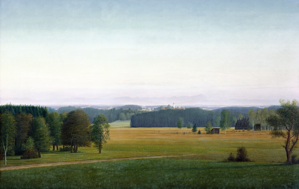 Landschaft bei Münsing von Georg Schrimpf