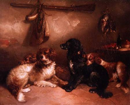 After the Shoot - A Quartet of Spaniels von George Armfield