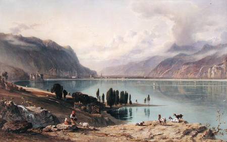 A View of Lake Geneva von George Arthur Fripp