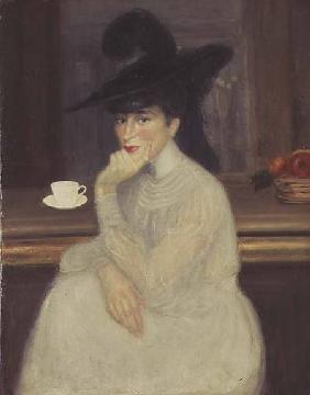 Waiting at the Bar: Portrait of Sarah Bernhardt 1907