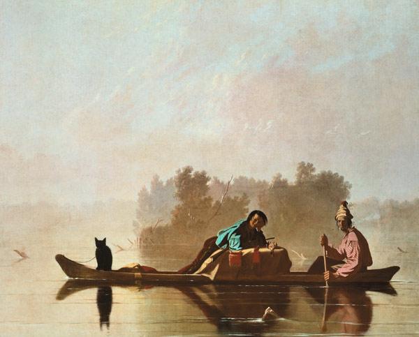 Fur Traders Descending the Missouri 1845