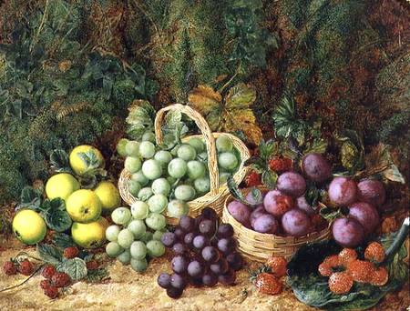 Still Life with Apples and Baskets of Grapes and Plums  (pair of 89392) von George Clare