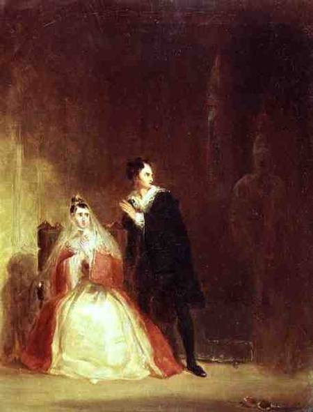 Hamlet and Gertrude with the Ghost, Act III Scene 4 from 'Hamlet' von George Clint