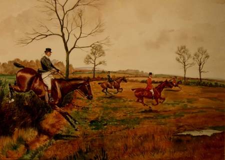 Hunt at Full Gallop von George Derville Rowlandson