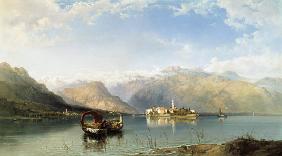 Isola Pescatori from Isola Bella on Lake Maggiore 1855