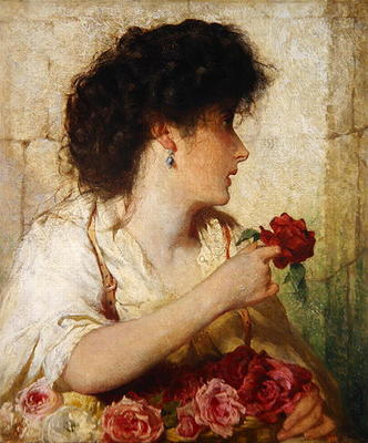 A Summer Rose, 1910 (oil on canvas) von George Elgar Hicks