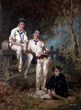 Three Young Cricketers c.1883