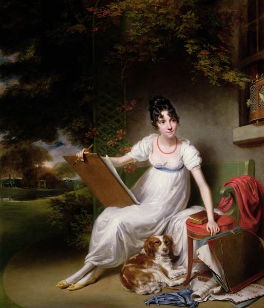 Portrait of a Seated Lady von George Francis Joseph