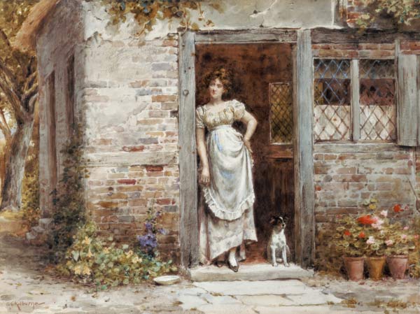 Waiting for the Post von George Goodwin Kilburne