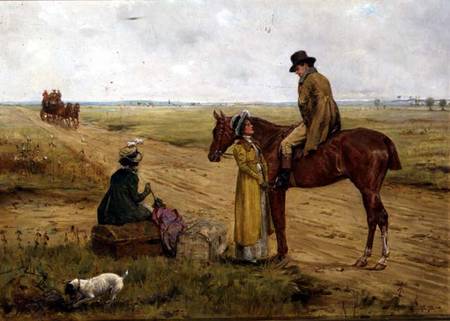 Waiting for the Stage Coach von George Goodwin Kilburne