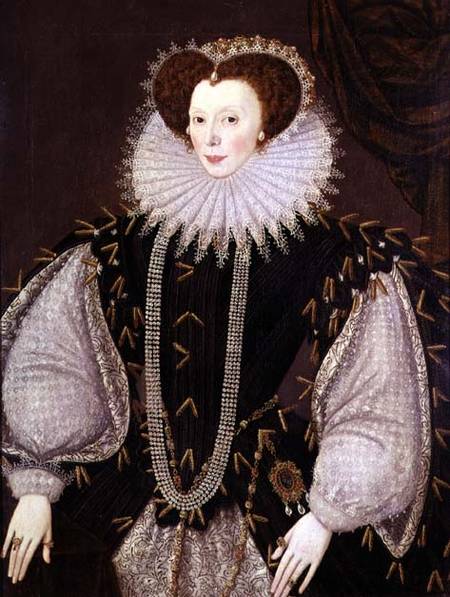 Portrait of Elizabeth Sydenham, Lady Drake von George Gower