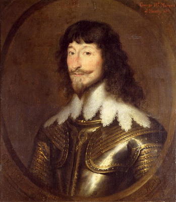 George Gordon (c.1590-1649), 2nd Marquess of Huntly, 1626 (oil on canvas) (for pair see 266100) von George Jamesone