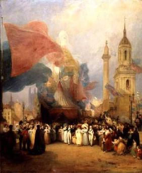 The Royal Procession at the Opening of London Bridge 1831
