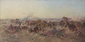 Die Aufladung des australischen leichten Pferds in Beersheba 1920