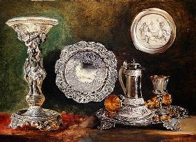A Still Life of Silver, c.1833 (oil on canvas) 1780