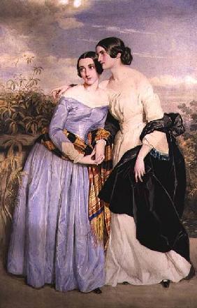 Mrs Partridge and her sister Miss Croker c.1850