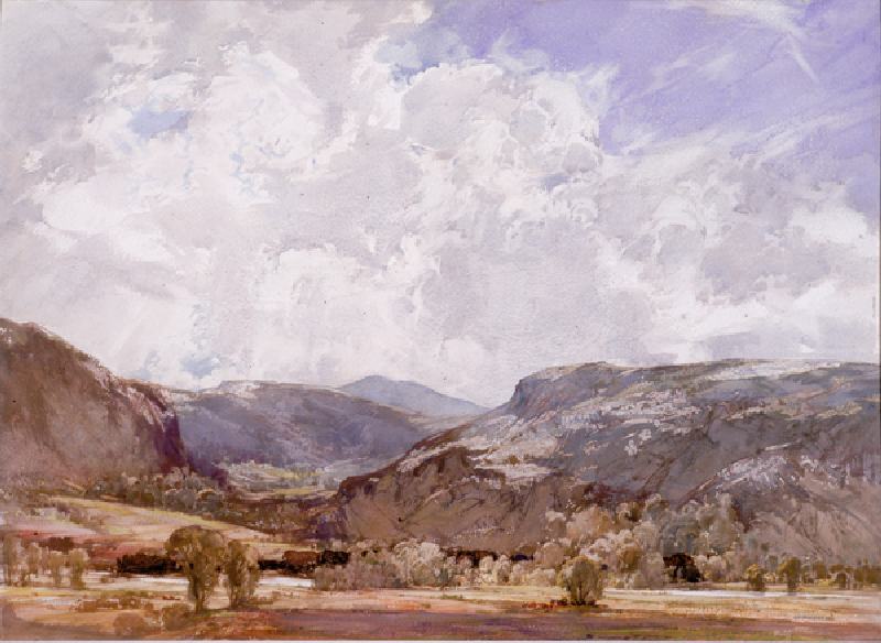 Conway Valley - Mittag (Körperfarbe) von George Robert Rushton