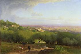 The Alban Hills, 1873 (oil on canvas) 1819