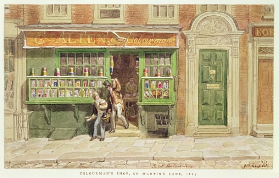 Colourman''s Shop, St Martin''s Lane von George the Elder Scharf