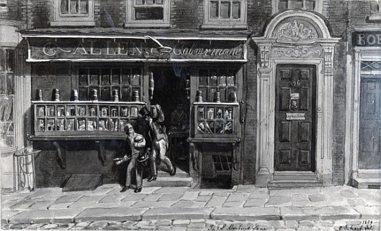 Colourman''s Shop, St. Martin''s Lane, London von George the Elder Scharf