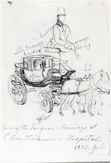 Surgeon''s Carriage at St. Bartholomews Hospital, London von George the Elder Scharf