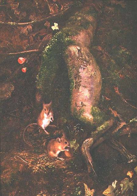 Field Mice at the Foot of a Tree (1876) von George Thomas Rope
